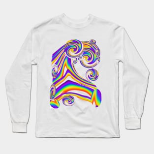 Abstract Waves Long Sleeve T-Shirt